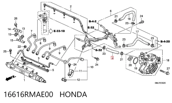  16616RMAE00 Honda