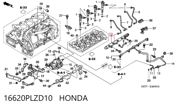  16620PLZD10 Honda
