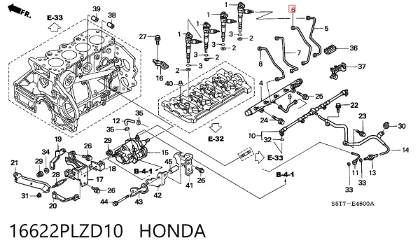  16622PLZD10 Honda