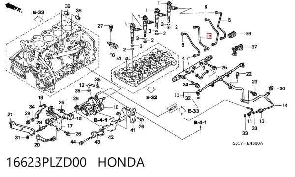  16623PLZD00 Honda