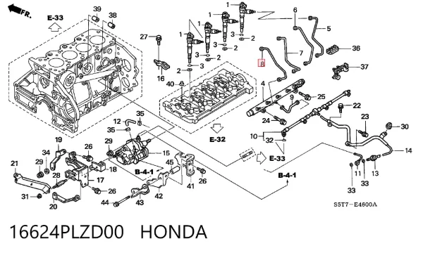  16624PLZD00 Honda