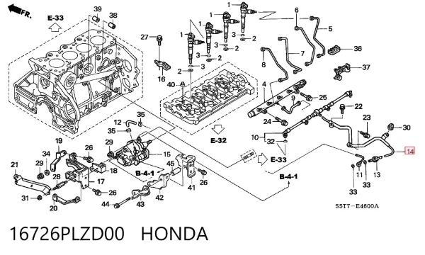  16726PLZD00 Honda