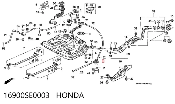Топливный фильтр 16900SE0003 Honda