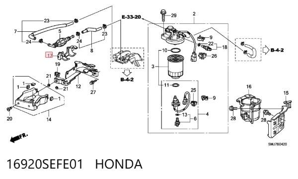  16920SEFE01 Honda