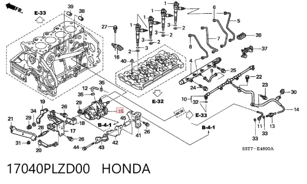  17040PLZD00 Honda