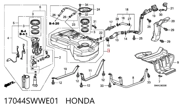  17044SWWE01 Honda