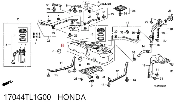 Бензобак Honda Accord VIII