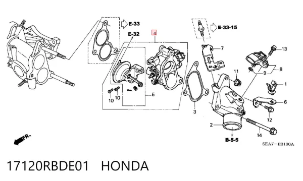 Дроссельная заслонка Honda Accord VII