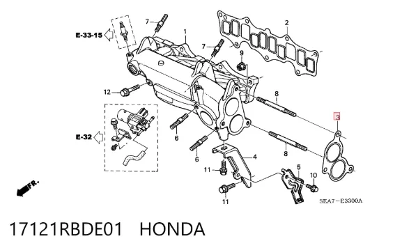  17121RBDE01 Honda