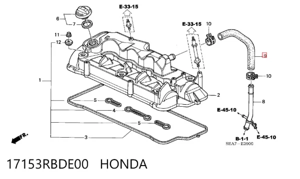  17153RBDE00 Honda