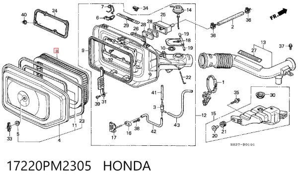 Воздушный фильтр 17220PM2305 Honda