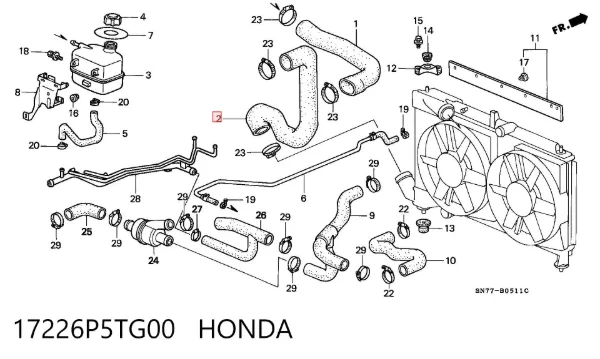  17226P5TG00 Honda