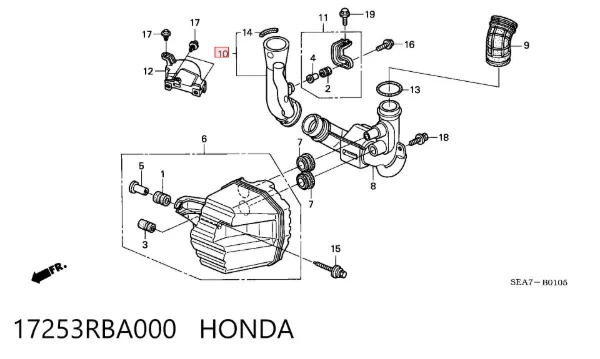  17253RBA000 Honda