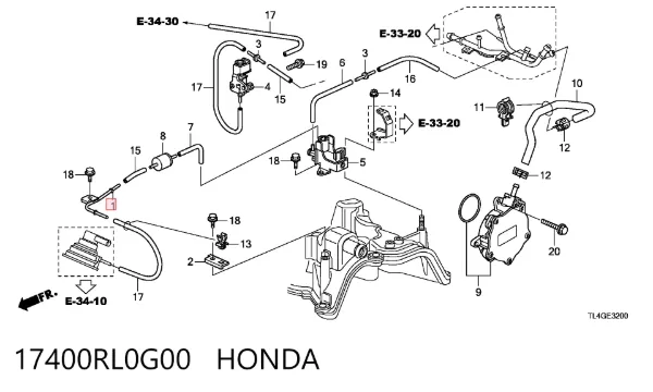  17400RL0G00 Honda