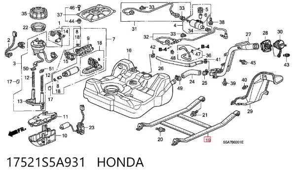  17521S5A931 Honda
