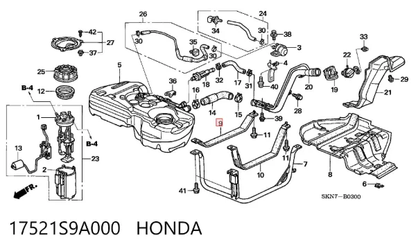  17521S9A000 Honda