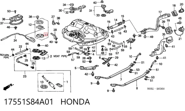  17551S84A01 Honda