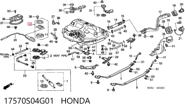 17570S04G01 Honda