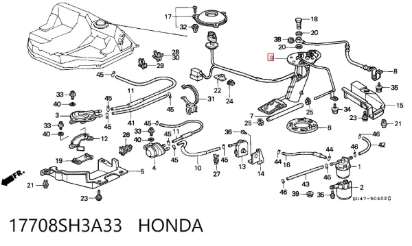 Бензонасос 17708SH3A33 Honda