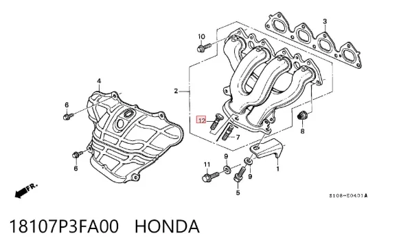  18107P3FA00 Honda