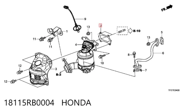 Прокладка коллектора 18115RB0004 Honda