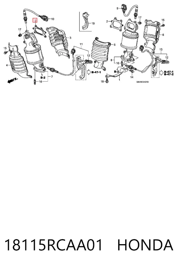 Прокладка коллектора 18115RCAA01 Honda