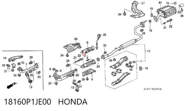 Катализатор 18160P1JE00 Honda