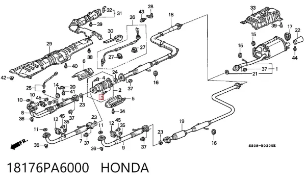 18176PA6000 Honda