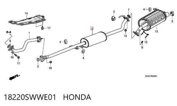  18220SWWE01 Honda