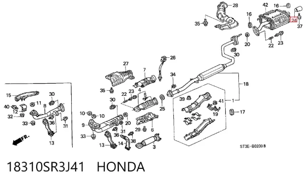  18310SR3J41 Honda