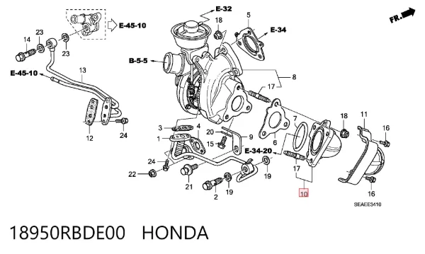  18950RBDE00 Honda