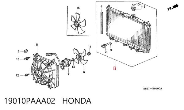 Радиатор 19010PAAA02 Honda