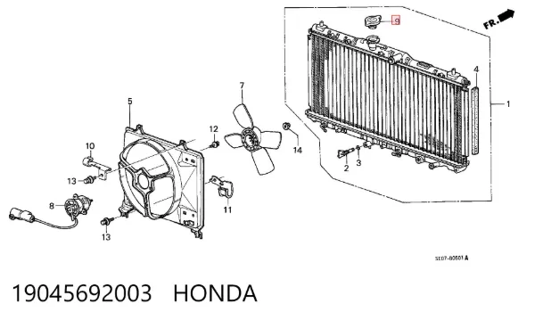 Крышка радиатора 19045692003 Honda