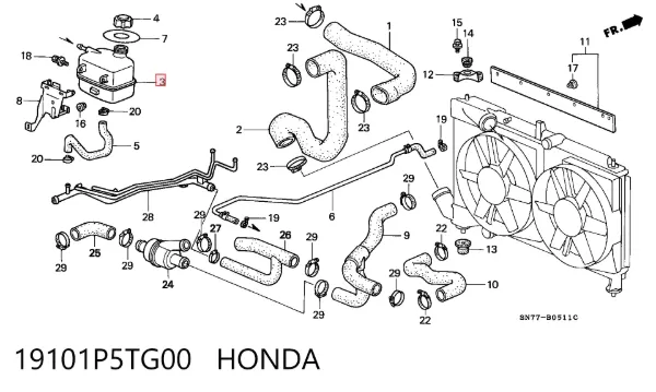  19101P5TG00 Honda