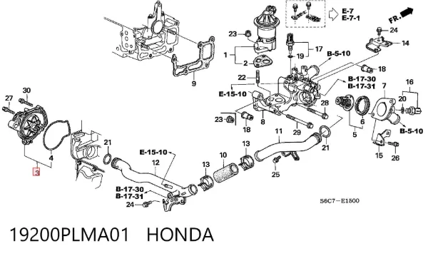 Помпа 19200PLMA01 Honda