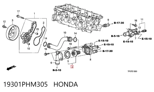 Термостат 19301PHM305 Honda