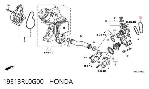  19313RL0G00 Honda