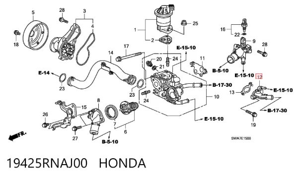  19425RNAJ00 Honda
