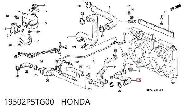  19502P5TG00 Honda