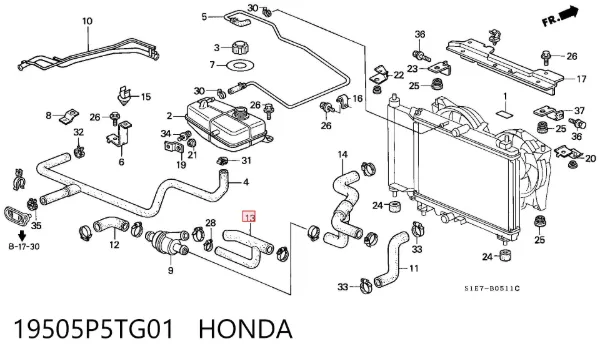  19505P5TG01 Honda