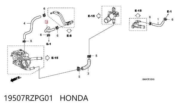  19507RZPG01 Honda