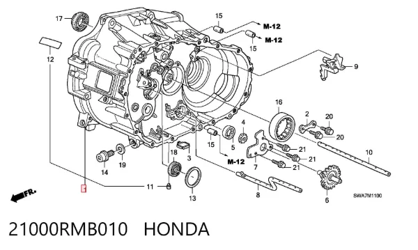 КПП 21000RMB010 Honda