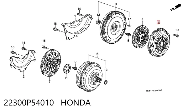 Корзина сцепления 22300P54010 Honda