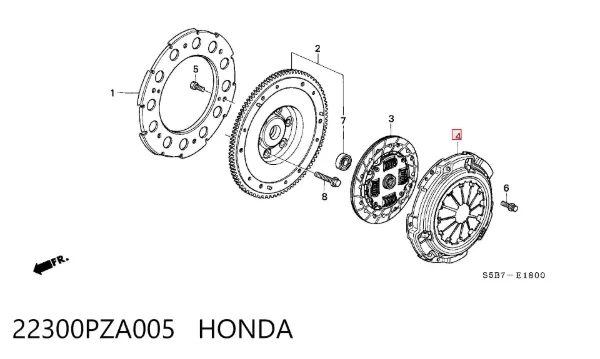 Корзина сцепления 22300PZA005 Honda