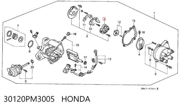 Модуль зажигания 30120PM3005 Honda