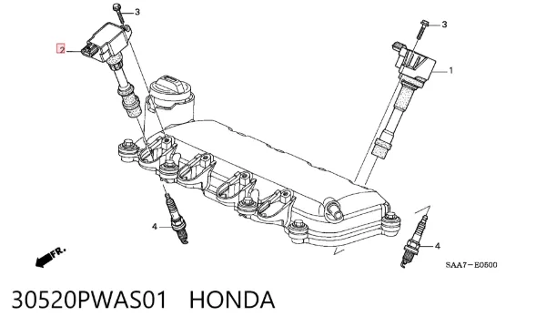 Катушка зажигания 30520PWAS01 Honda