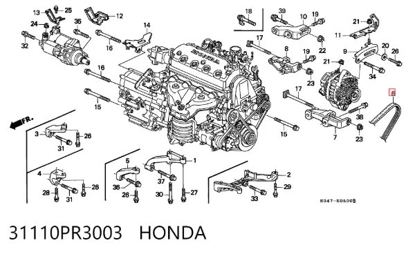 Ремень генератора 31110PR3003 Honda