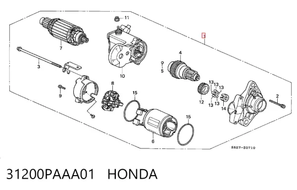 Стартер 31200PAAA01 Honda