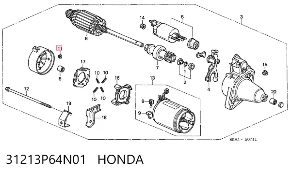  31213P64N01 Honda