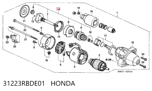  31223RBDE01 Honda
